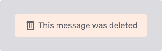 A deleted message placeholder