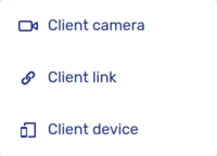 Branch client element popup menu