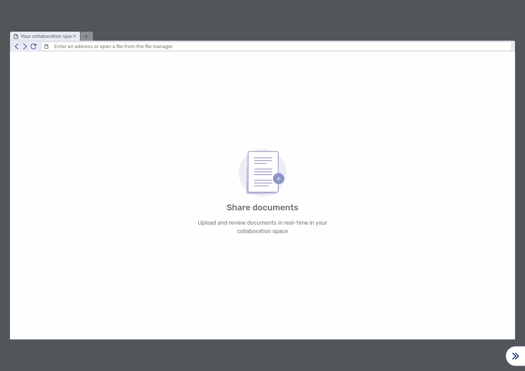 Server-based document co-browsing "about" page