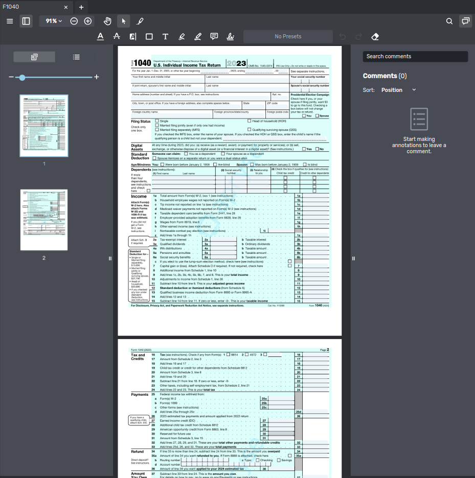 Native document collaboration UI